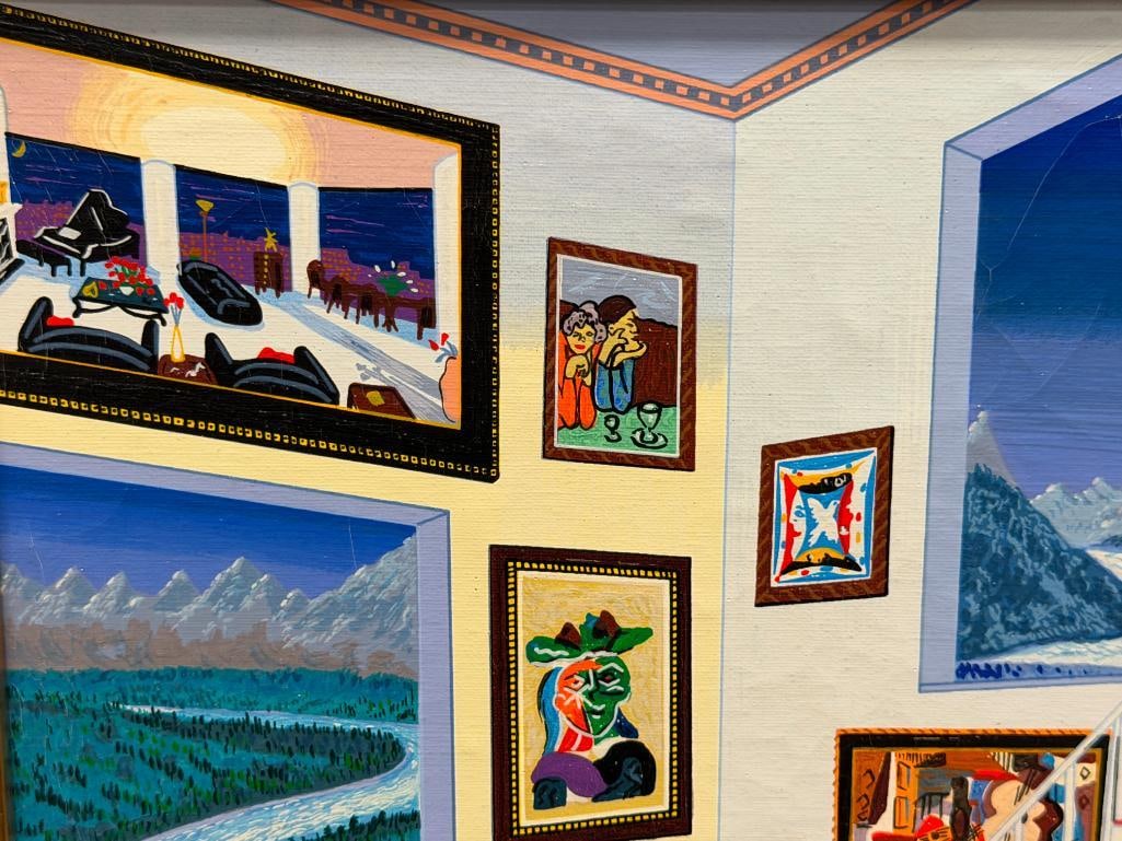 FANCH LEDAN FRENCH ARTIST SERIGRAPH ON LINEN TITLED PICASSO IN ASPEN NO. 61/150 - 3