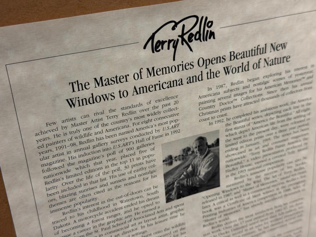TERRY REDLIN AMERICAN ILLIUSTRATOR LIMITED EDITION PRINT TITLED MORNING WARM UP 3194/5000 - 12