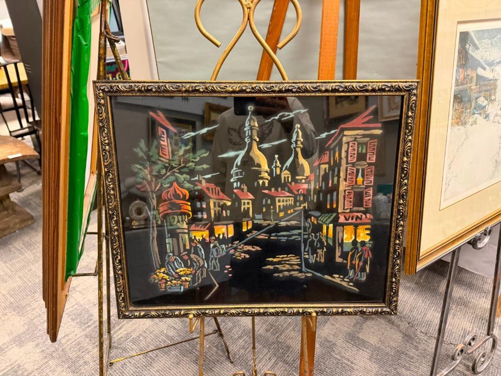 1950'S MID-CENTURY ORIGINAL PAINTINGS ON VELVET - 2