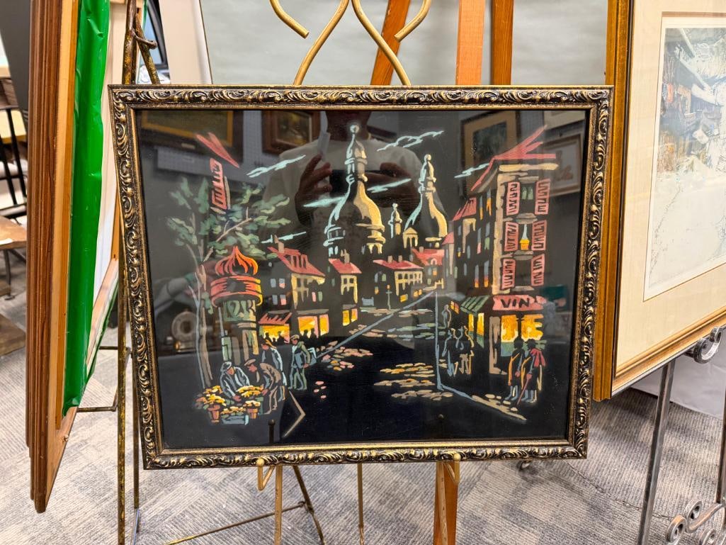 1950'S MID-CENTURY ORIGINAL PAINTINGS ON VELVET - 3