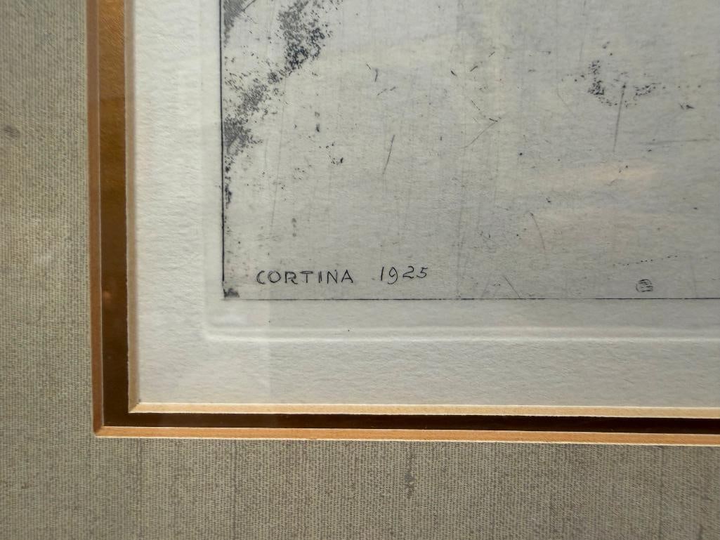LUIGI KASIMIR RENOWNED AUSTRO-HUNGARIAN PRINT MAKER COLOR ETCHING CORTINA D'AMPEZZO - 4