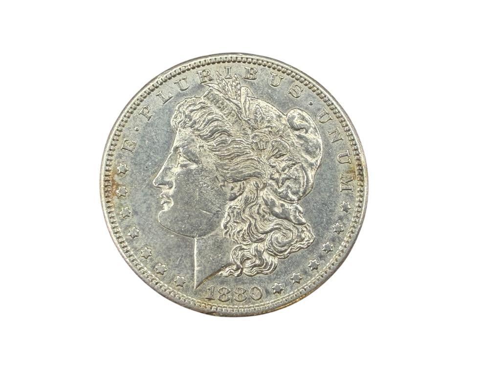 1880-S U.S. MORGAN SILVER DOLLAR (1 of 6)