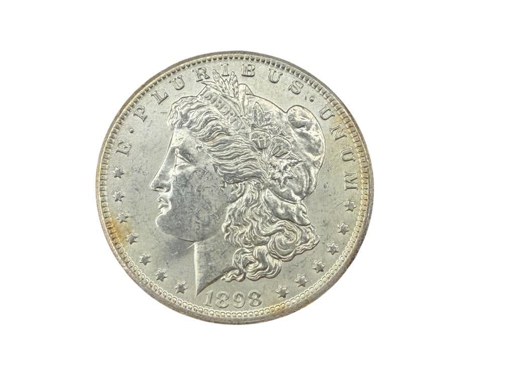 1898-O U.S. MORGAN SILVER DOLLAR BU (1 of 6)