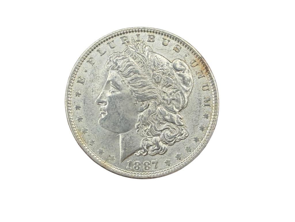 1887 U.S. MORGAN SILVER DOLLAR BU (1 of 6)