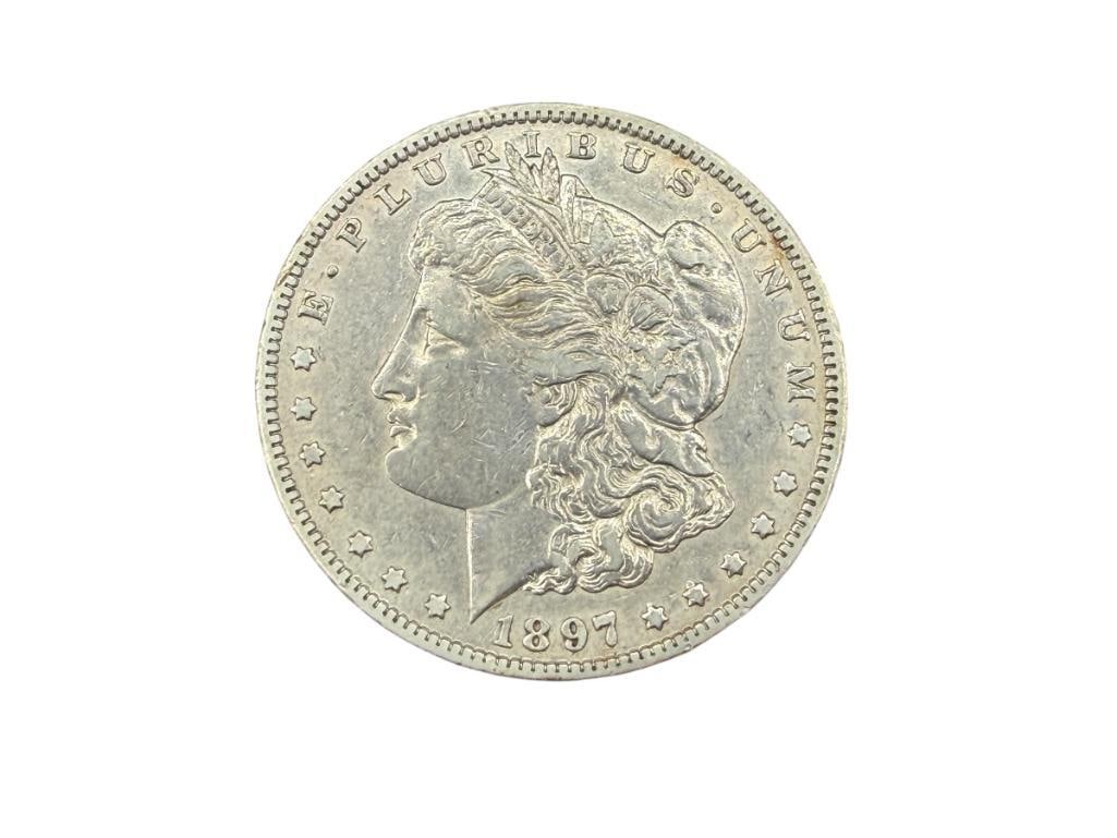 1897-O U.S. MORGAN SILVER DOLLAR: 90% SILVER