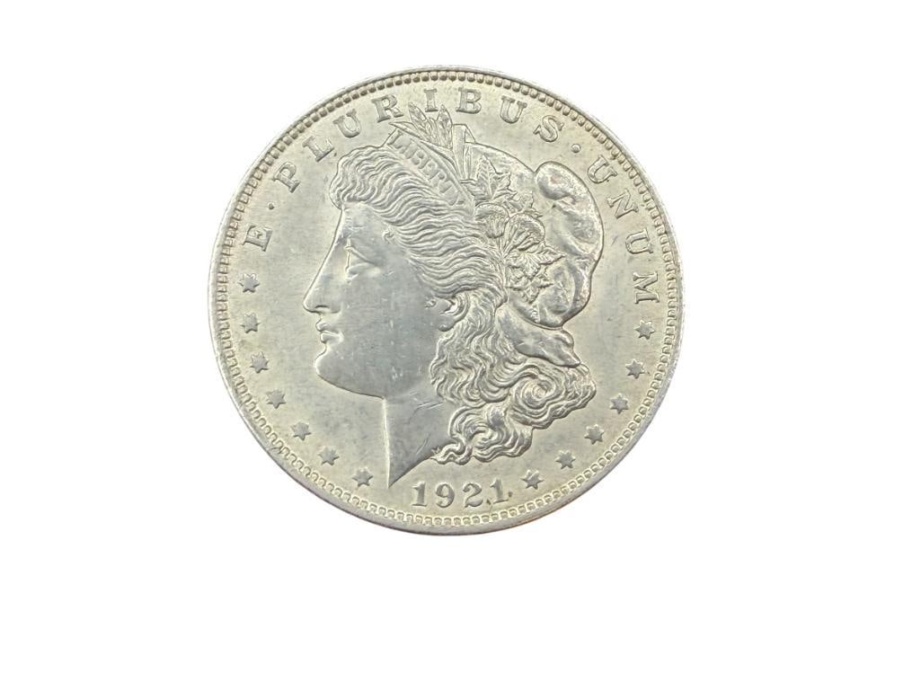 1921 U.S. MORGAN SILVER DOLLAR AU (1 of 6)