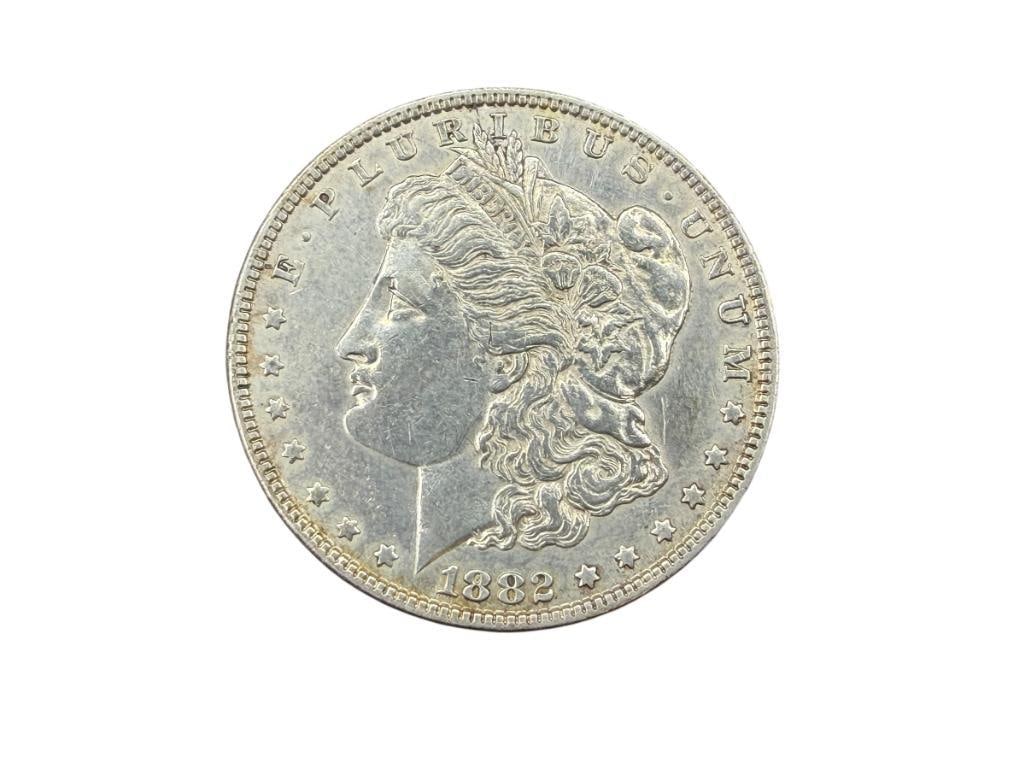 1882 U.S. MORGAN SILVER DOLLAR: 90% SILVER