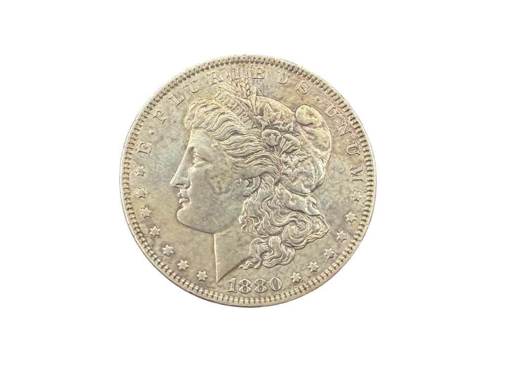 1880 U.S. MORGAN SILVER DOLLAR: 90% SILVER