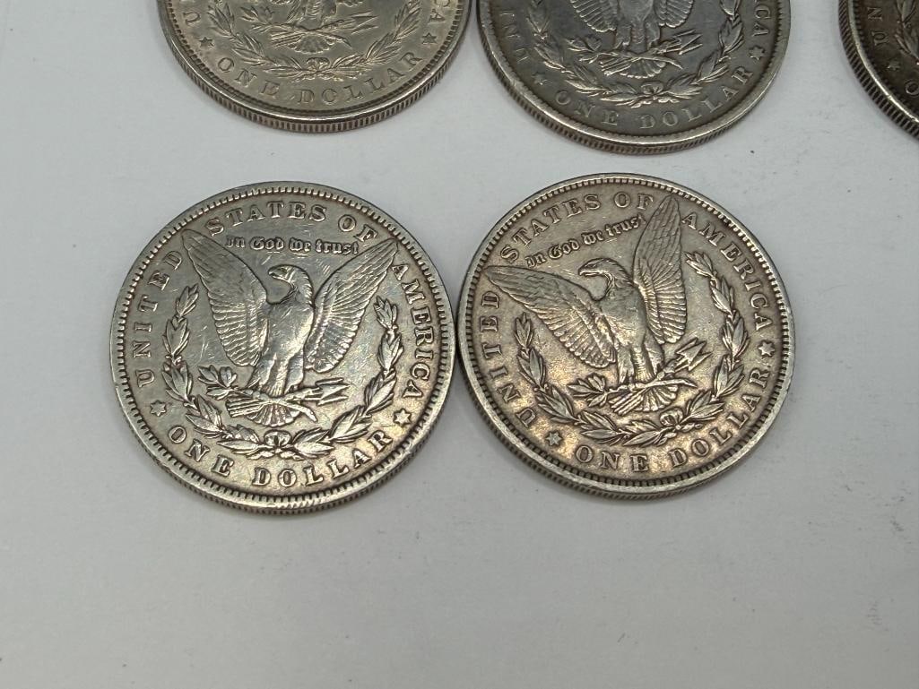 10 U.S. MORGAN SILVER DOLLARS FEATURING VARIOUS DATES AND MINT MARKS - 12