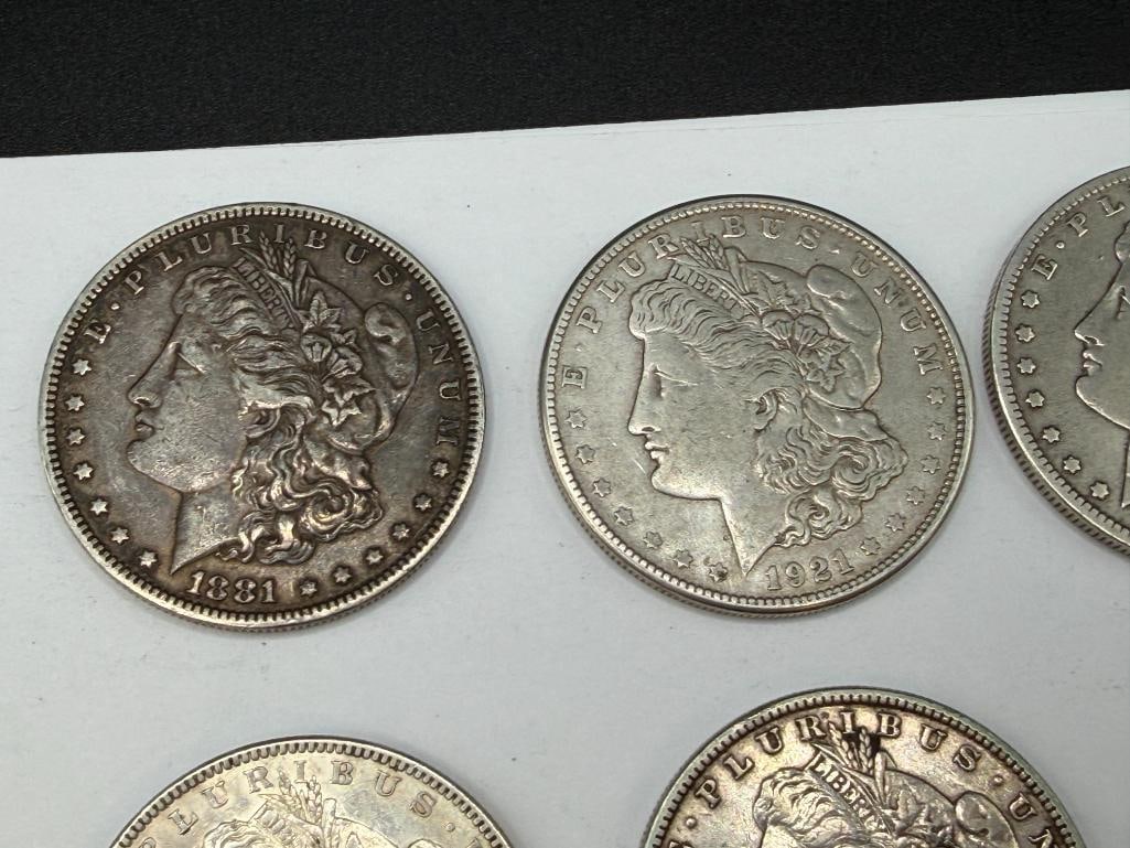 10 U.S. MORGAN SILVER DOLLARS FEATURING VARIOUS DATES AND MINT MARKS - 4