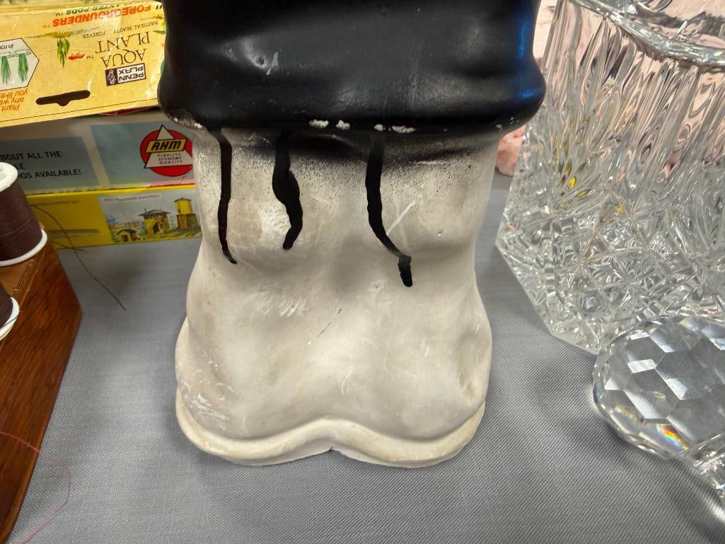 VINTAGE 1940'S POPEYE THE SAILOR CHALKWARE STATUE - 10