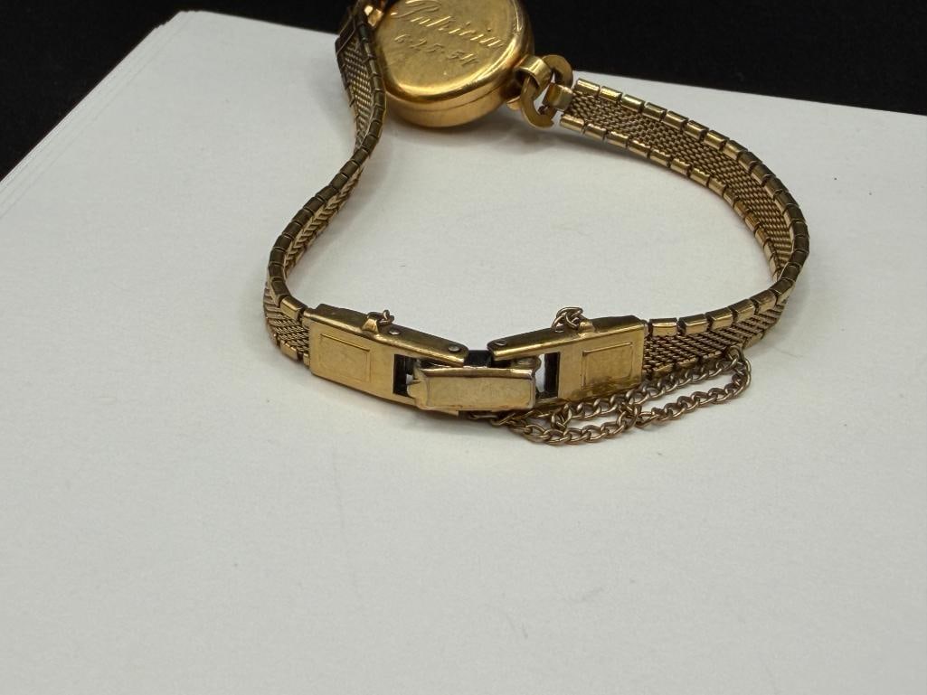 VINTAGE LADIES VULCAN GRAND PRIX 17 JEWELS SWISS MADE WRISTWATCH WITH 14K YELLOW GOLD CASE - 5