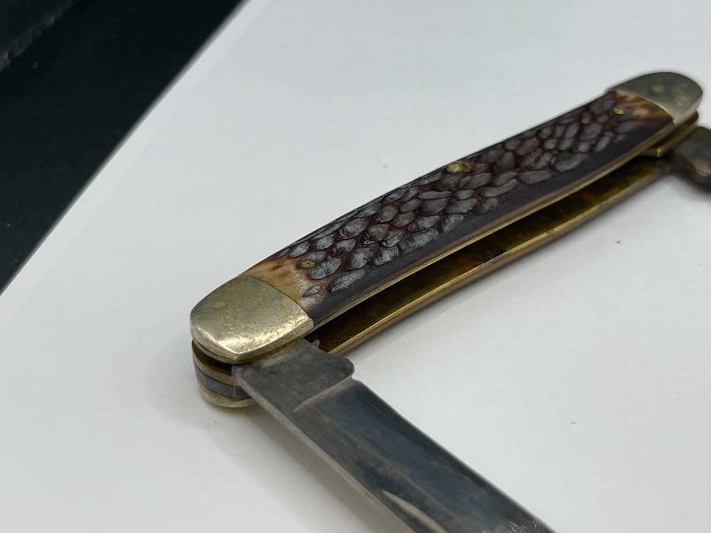 VINTAGE KUTMASTER UTIKA, NEW YORK MADE TWO-BLADE POCKET KNIFE - 6