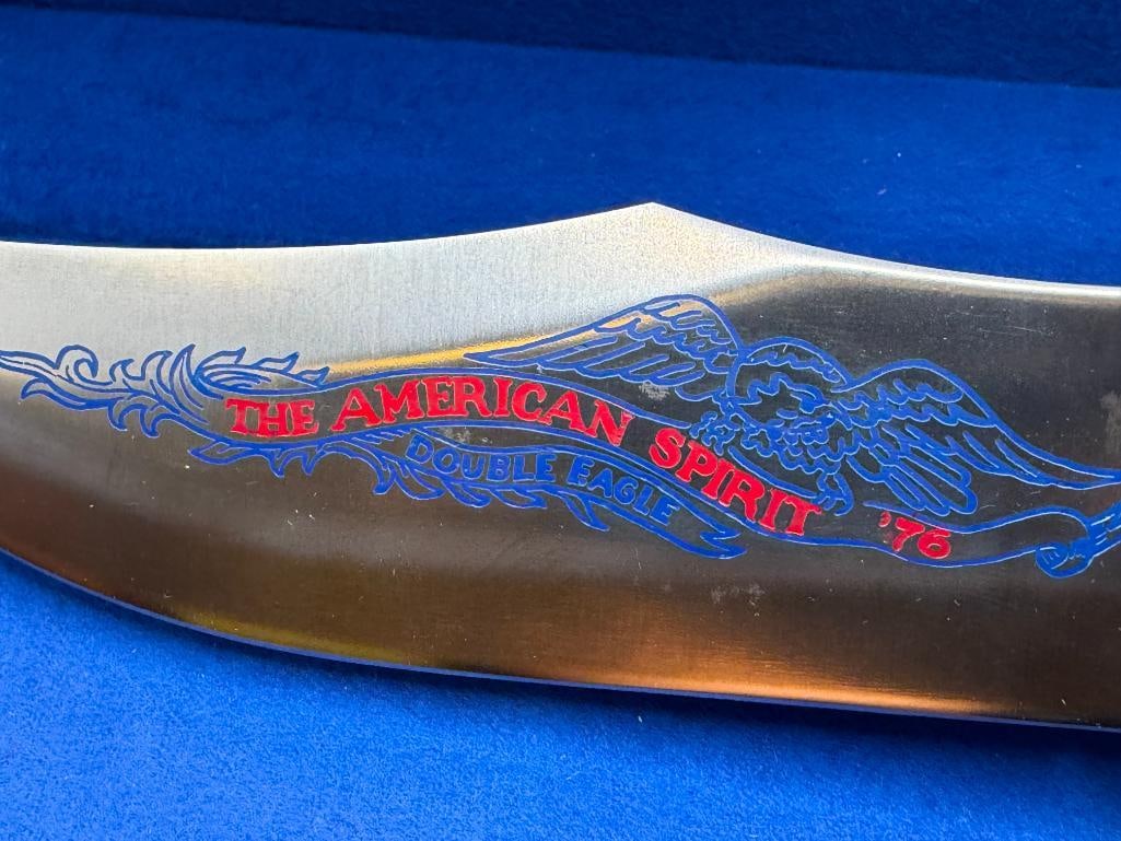 1976 CASE #523-7 BICENTENNIAL DOUBLE EAGLE HUNTER CASE XX FIXED BLADE HUNTING KNIFE - 4