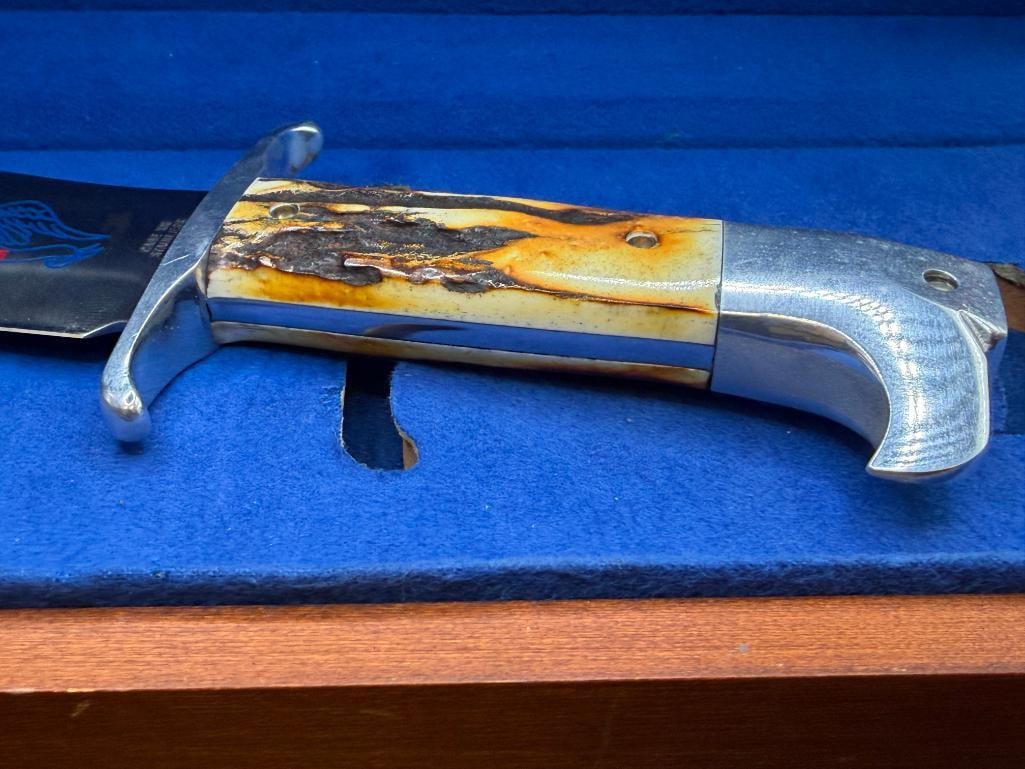 1976 CASE #523-7 BICENTENNIAL DOUBLE EAGLE HUNTER CASE XX FIXED BLADE HUNTING KNIFE - 6