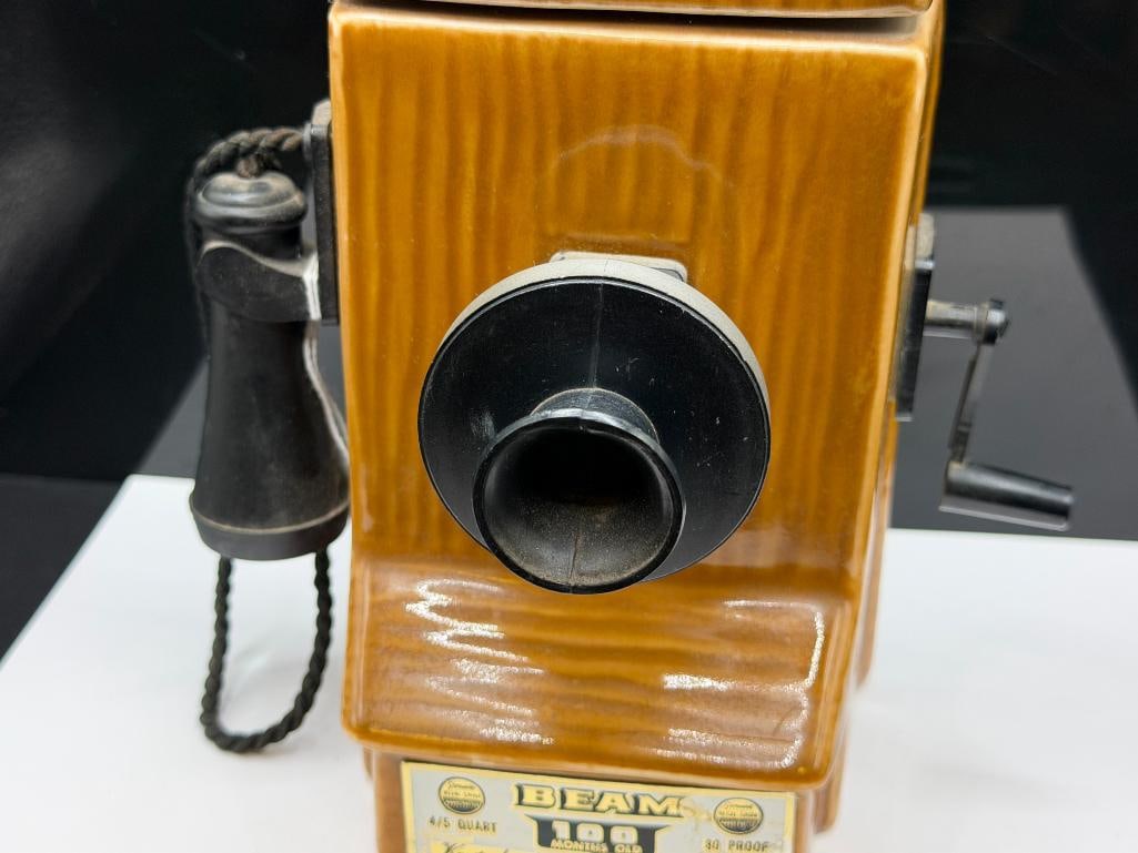 VINTAGE 1907 JIM BEAM KENTUCKY BOURBON WHISKEY DECANTER "1907 WALL TELEPHONE" - 2