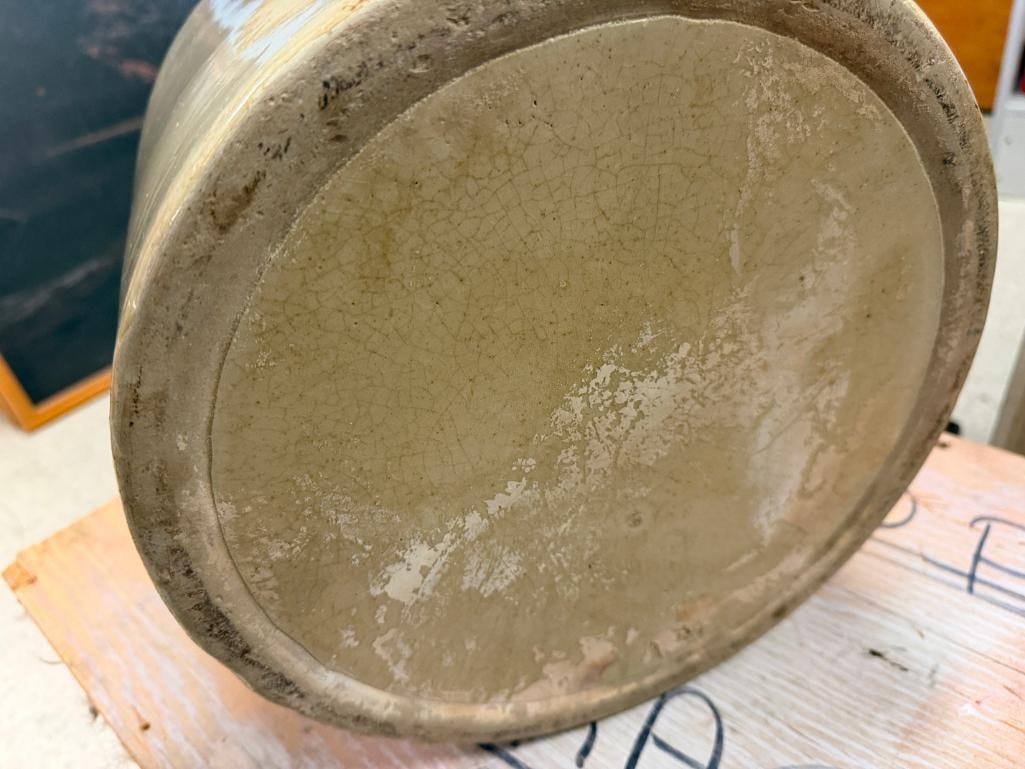 ANTIQUE 1880'S WEIR STONEWARE CANNING CROCK - 9