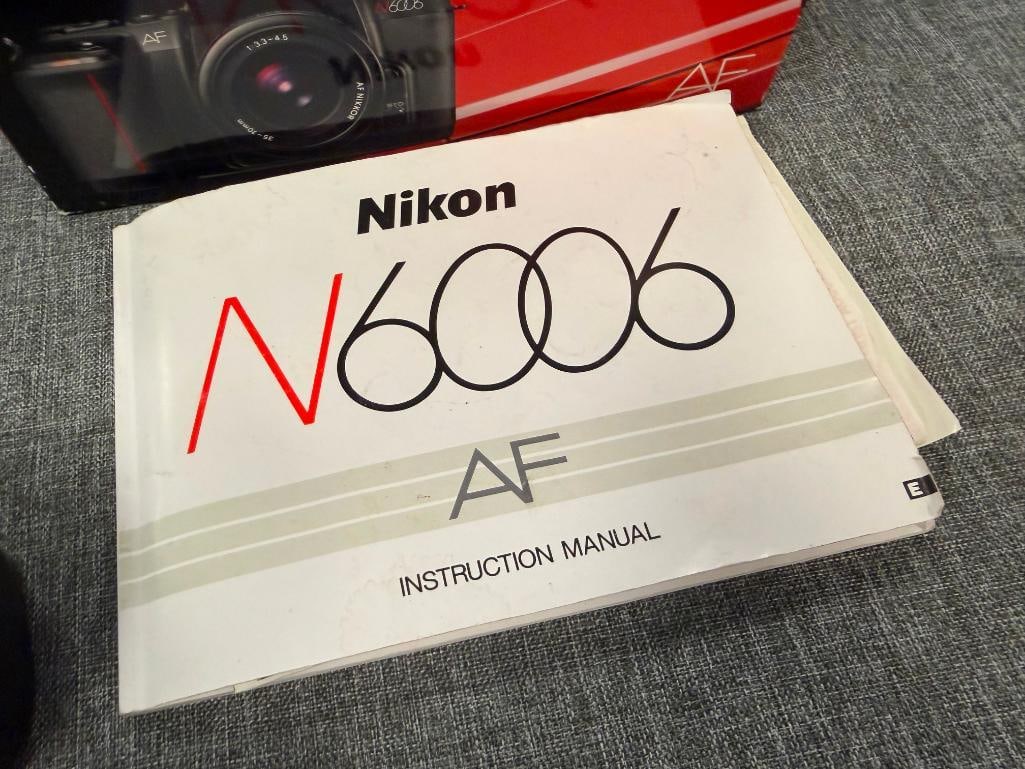 1991 NIKON AF N6006 SLR AUTOFOCUS 35 MM FILM CAMERA BODY - 10