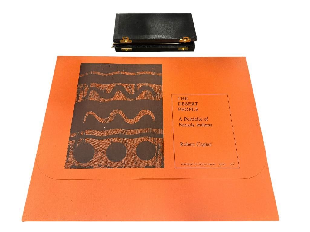 ROBERT CAPLES NEVADA ARTIST THE DESERT PEOPLE LIMITED EDITION PORTFOLIO OF NEVADA INDIANS: ROBERT COLE CAPLES (1908-1979) WAS AN AMERICAN ARTIST BORN IN NEVADA KNOWN FOR HIS PAINTINGS OF NATIVE AMERICANS AND LANDSCAPES, CONSIDERED ONE OF THE MOST MODERN PAINTERS IN THE HISTORY OF NEVADA,