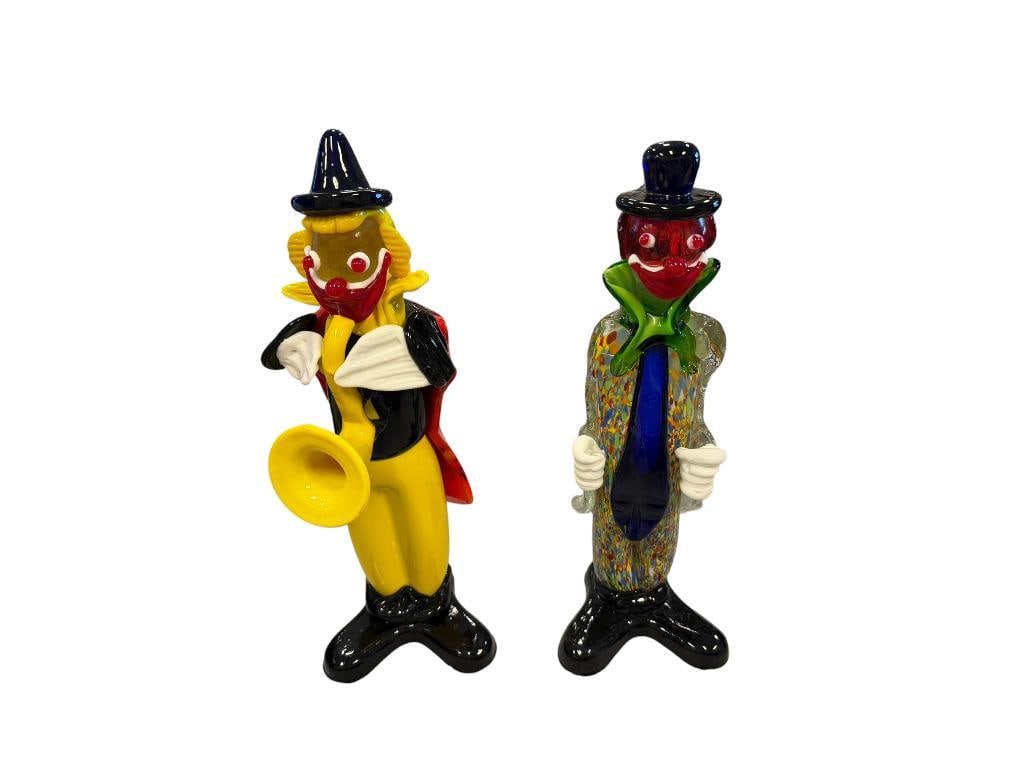 MID-CENTURY HAND BLOWN ART GLASS CLOWN FIGURES (1 of 16)