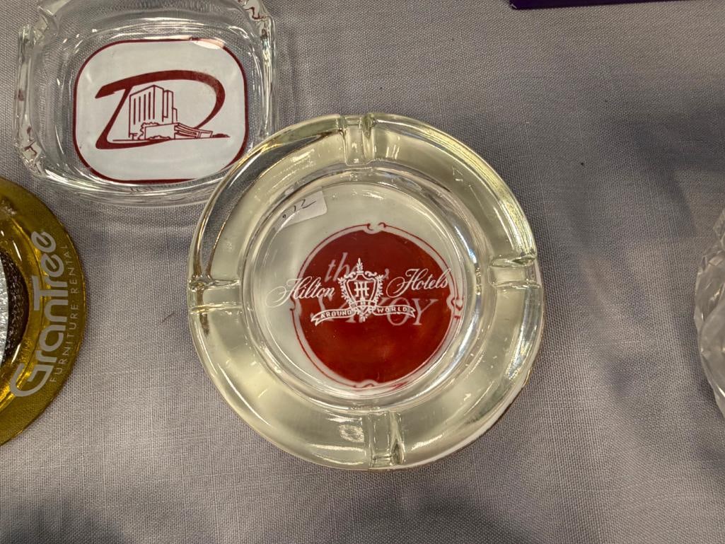 21 ASSORTED GLASS AND CERAMIC ASHTRAYS FROM VARIOUS ESTABLISHMENTS - 13