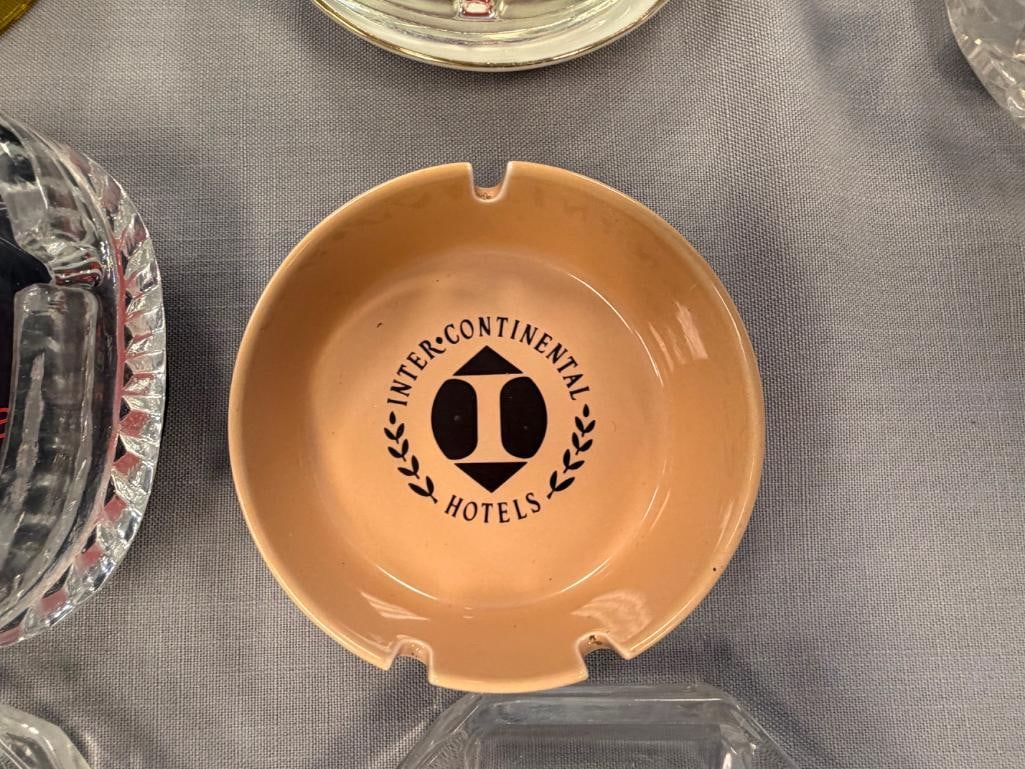 21 ASSORTED GLASS AND CERAMIC ASHTRAYS FROM VARIOUS ESTABLISHMENTS - 14