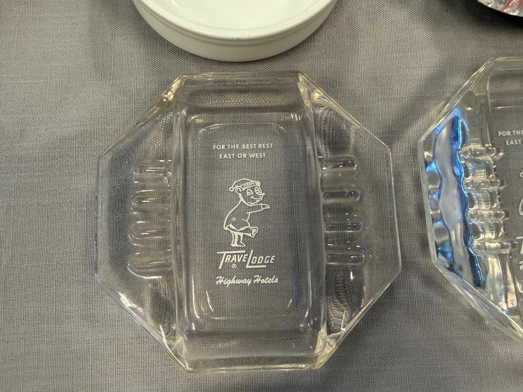 21 ASSORTED GLASS AND CERAMIC ASHTRAYS FROM VARIOUS ESTABLISHMENTS - 4