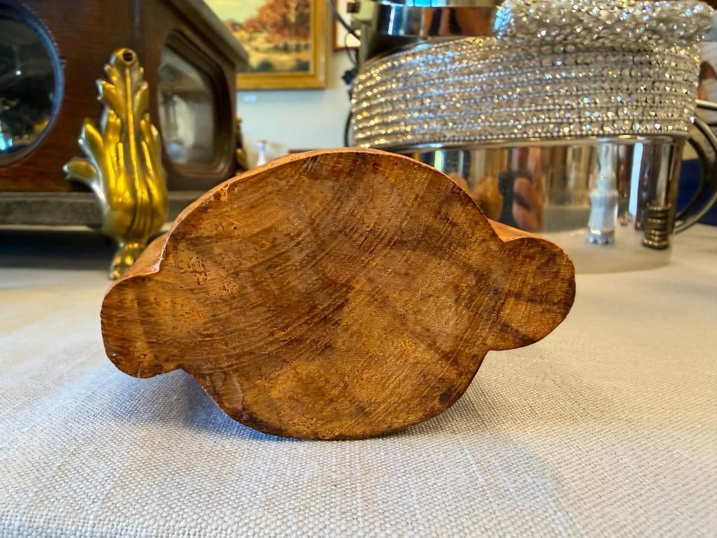 VINTAGE HAND CARVED WOODEN BUST RESEMBLES MASSIM TRIBAL ART FROM TROBRIAND ISALNDS - 9