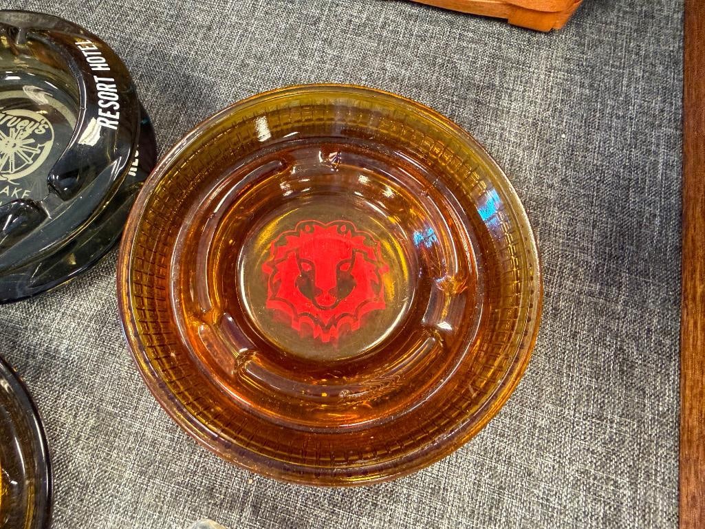 17 ASSORTED GLASS ASHTRAYS FROM HOTELS / CASINOS IN NEVADA CAL-NEVA, SAHARA, HILTON, MGM, HARVEY'S - 4