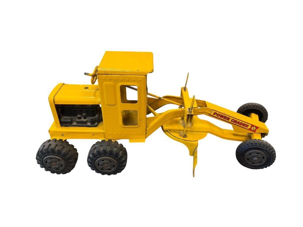 VINTAGE MARX POWER GRADER PRESSED STEEL CONSTRUCTION TOY GRADER (1 of 9)