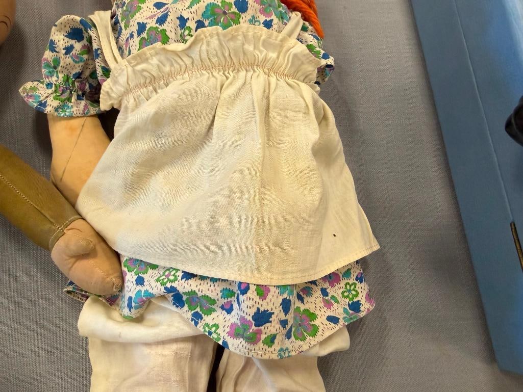 1940'S WWII DOLLYWOD STUDIOS DOLLYWOOD DEFENSE DOLL MADE IN CALIFORNIA AND RAGGEDY ANNE DOLL - 10