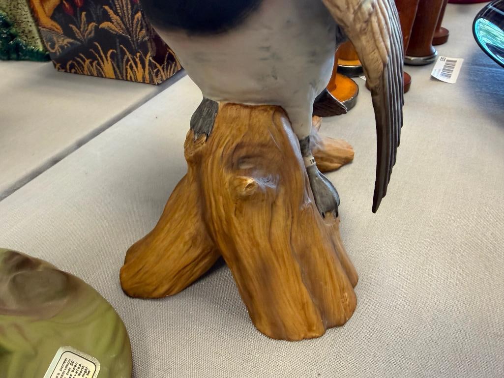 TWO DUCKS UNLIMITED CERAMIC FIGURAL DUCK AND CANADA GOOSE JIM BEAM WHISKEY DECANTERS - 11