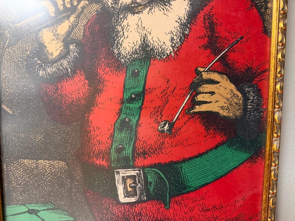 ANTIQUE ILLUSTRATION OF SANTA CLAUS BY THOMAS NAST. FROM HARPER'S WEEKLY, JAN. 1, 1881 - 7