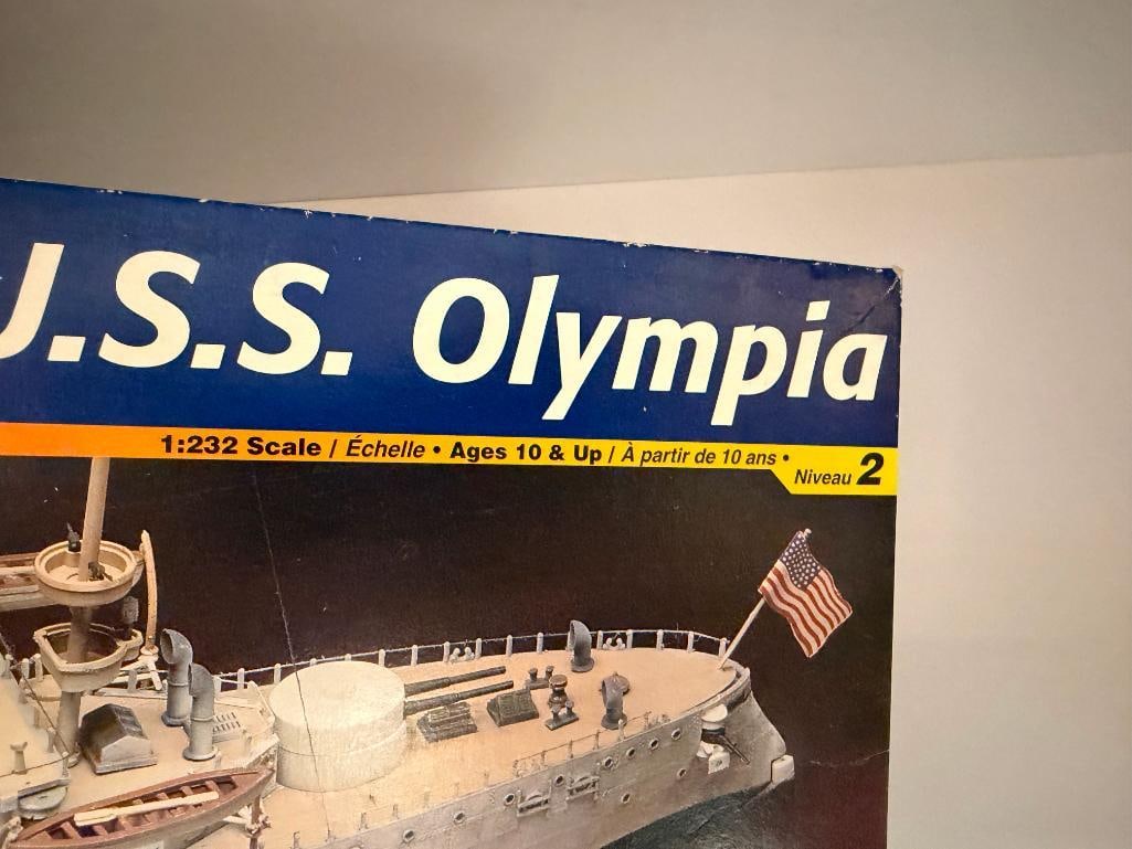 VINTAGE REVELL CRUISER U.S.S. OLYMPIA MODEL SHIP - 5