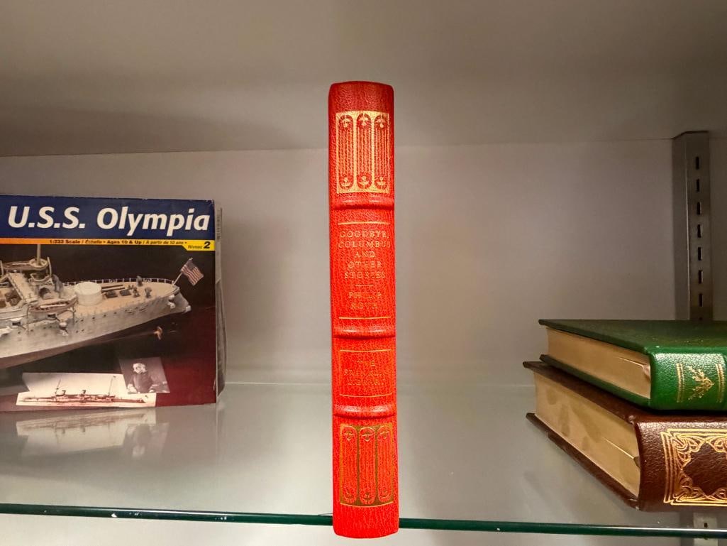 SIX SIGNED FRANKLIN LIBRARY LEATHER BOUND BOOKS INCLUDING " ALL THE KING'S MEN ," " EXODUS ," ETC. - 3
