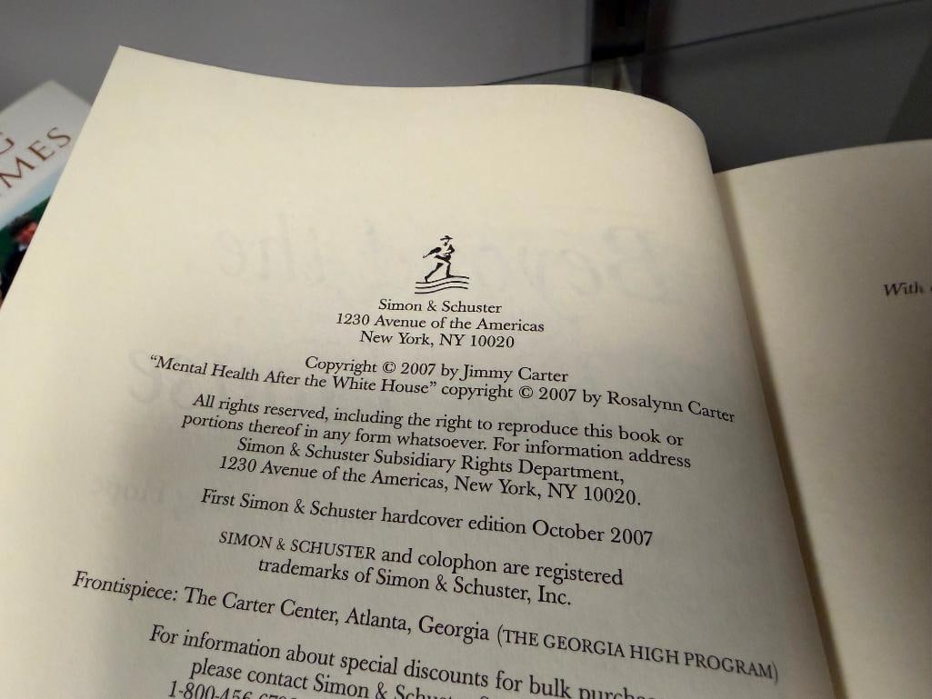FIVE FIRST EDITION SIGNED PRESIDENT JIMMY CARTER BOOKS INCLUDING " WHITE HOUSE DIARY " AND MORE - 9