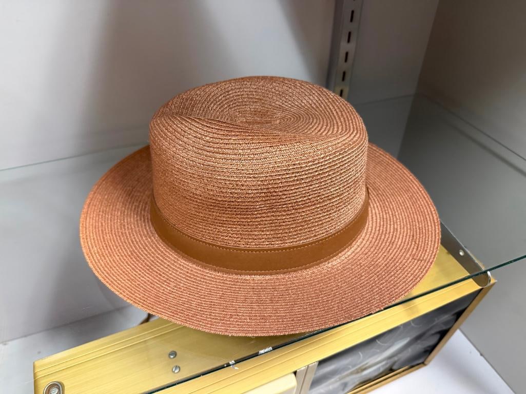 THREE HATS INCLUDING AMERICAN HAT MAKERS, HENSCHEL HAT CO., AND POLYESTER FASHION HAT WITH LEATHER - 11