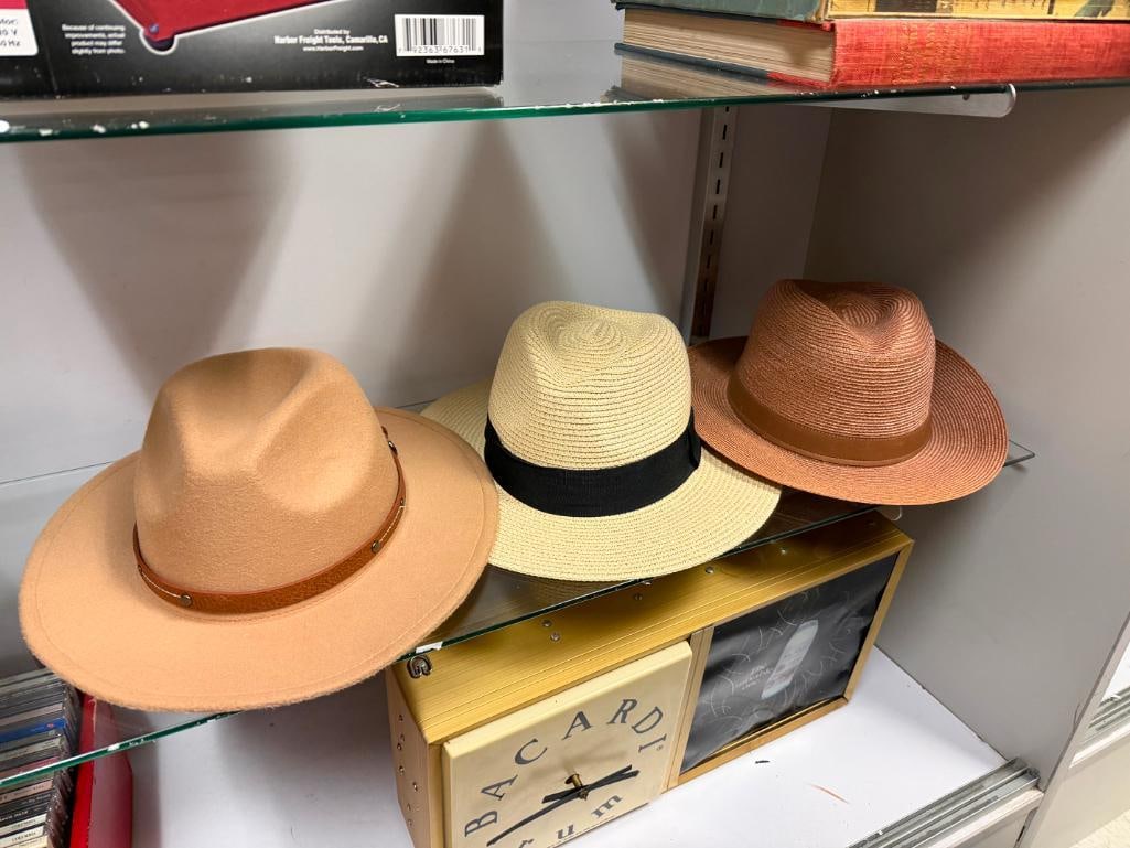 THREE HATS INCLUDING AMERICAN HAT MAKERS, HENSCHEL HAT CO., AND POLYESTER FASHION HAT WITH LEATHER - 2