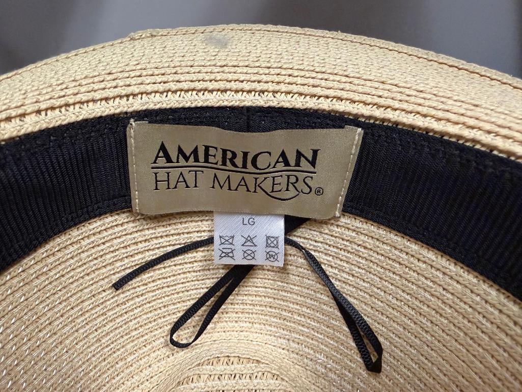 THREE HATS INCLUDING AMERICAN HAT MAKERS, HENSCHEL HAT CO., AND POLYESTER FASHION HAT WITH LEATHER - 9