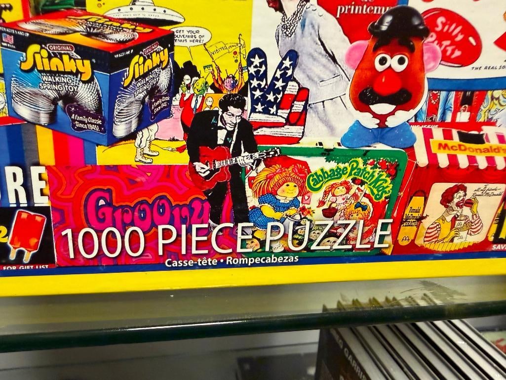 FIVE 1,000 PIECE PUZZLES INCLUDING THREE BY WHITE MOUNTAIN, STAR TREK CATS, AND CHARLES WYSOCKI - 6