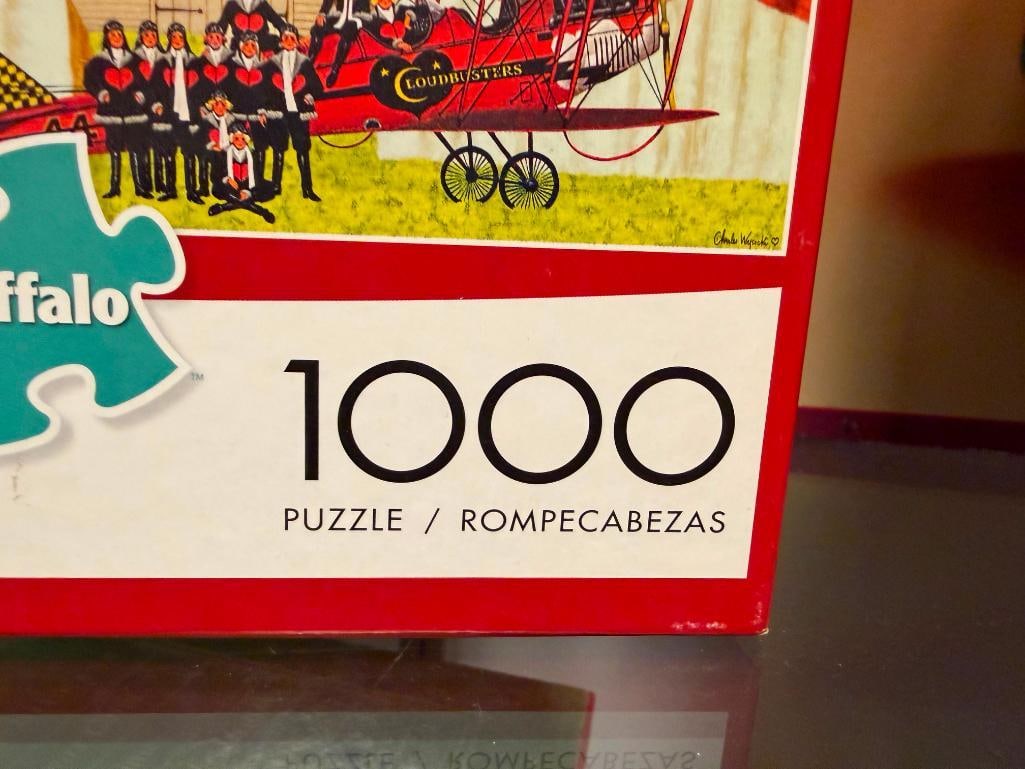 FIVE 1,000 PIECE PUZZLES INCLUDING THREE BY WHITE MOUNTAIN, STAR TREK CATS, AND CHARLES WYSOCKI - 8