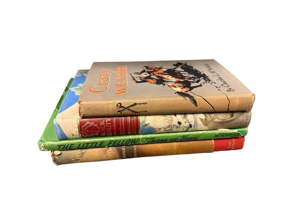 FOUR VINTAGE BOOKS INCLUDING " CRAZY WEATHER " BY CHARLES L. MCNICHOLS AND " BLACK BEAUTY " BY SE... (1 of 19)