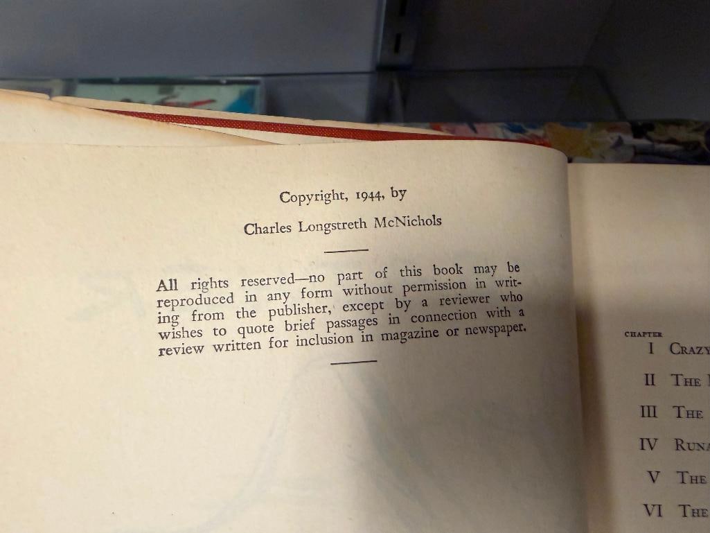 FOUR VINTAGE BOOKS INCLUDING " CRAZY WEATHER " BY CHARLES L. MCNICHOLS AND " BLACK BEAUTY " BY SE... - 7