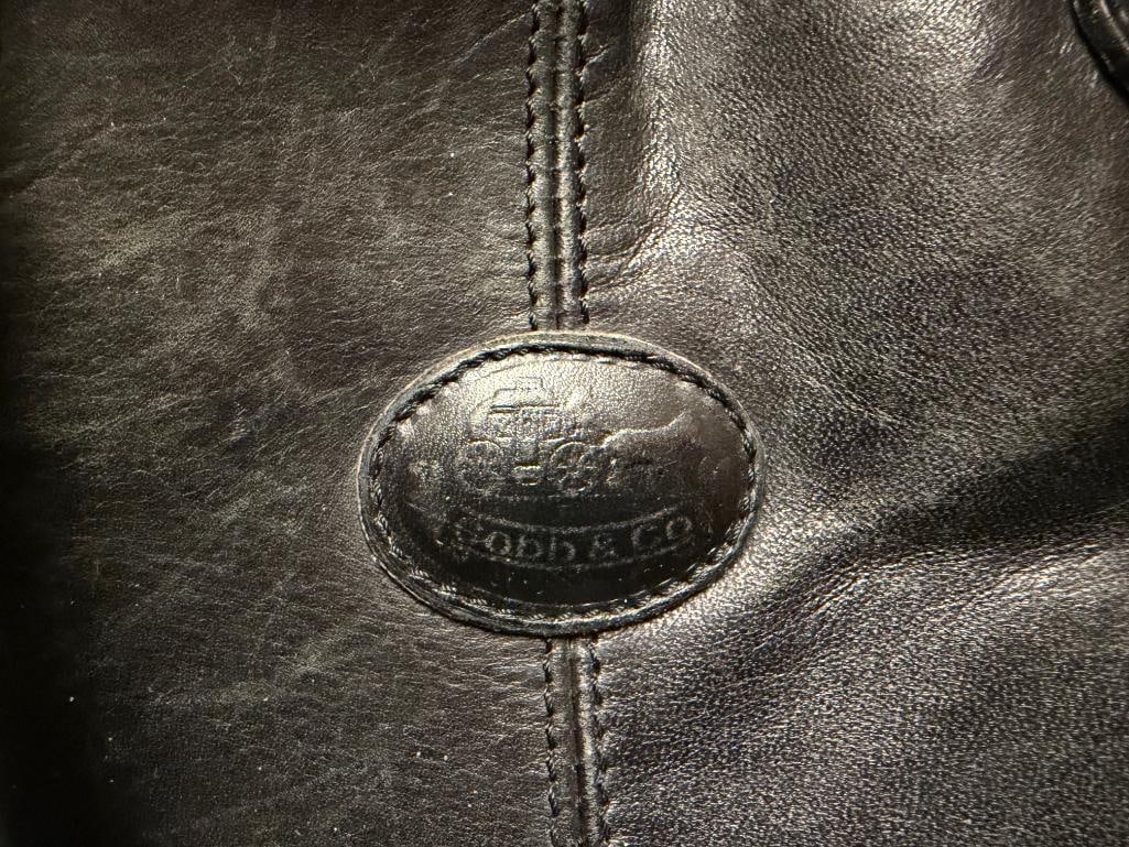THREE LADIES BLACK LEATHER PURSES / HANDBAGS BY FOSSIL, COBB & CO., AND STONE MOUNTAIN - 7