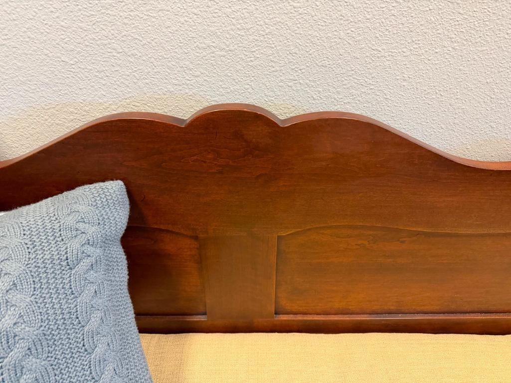 L. & J.G. STICKLEY / NICHOLS AND STONE CHAIR CO. DARK FINISHED LONG BENCH - 11