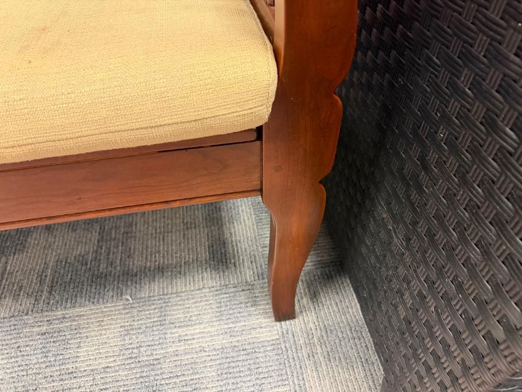 L. & J.G. STICKLEY / NICHOLS AND STONE CHAIR CO. DARK FINISHED LONG BENCH - 12