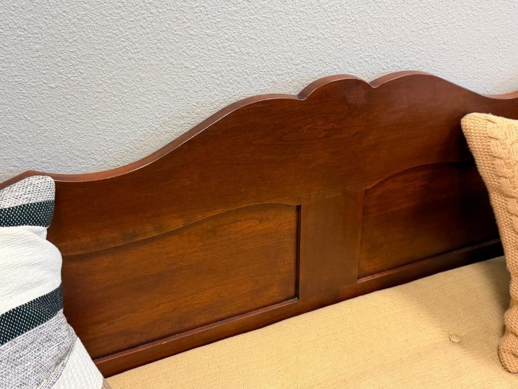 L. & J.G. STICKLEY / NICHOLS AND STONE CHAIR CO. DARK FINISHED LONG BENCH - 17