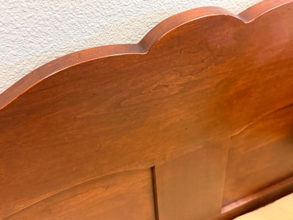 L. & J.G. STICKLEY / NICHOLS AND STONE CHAIR CO. DARK FINISHED LONG BENCH - 18