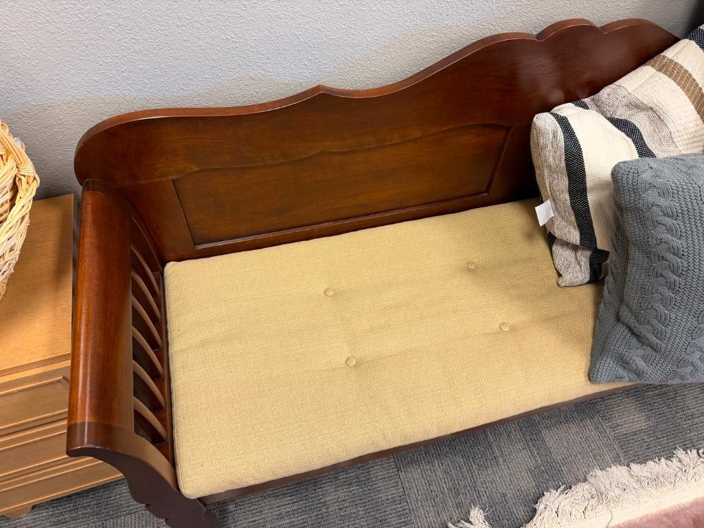 L. & J.G. STICKLEY / NICHOLS AND STONE CHAIR CO. DARK FINISHED LONG BENCH - 6