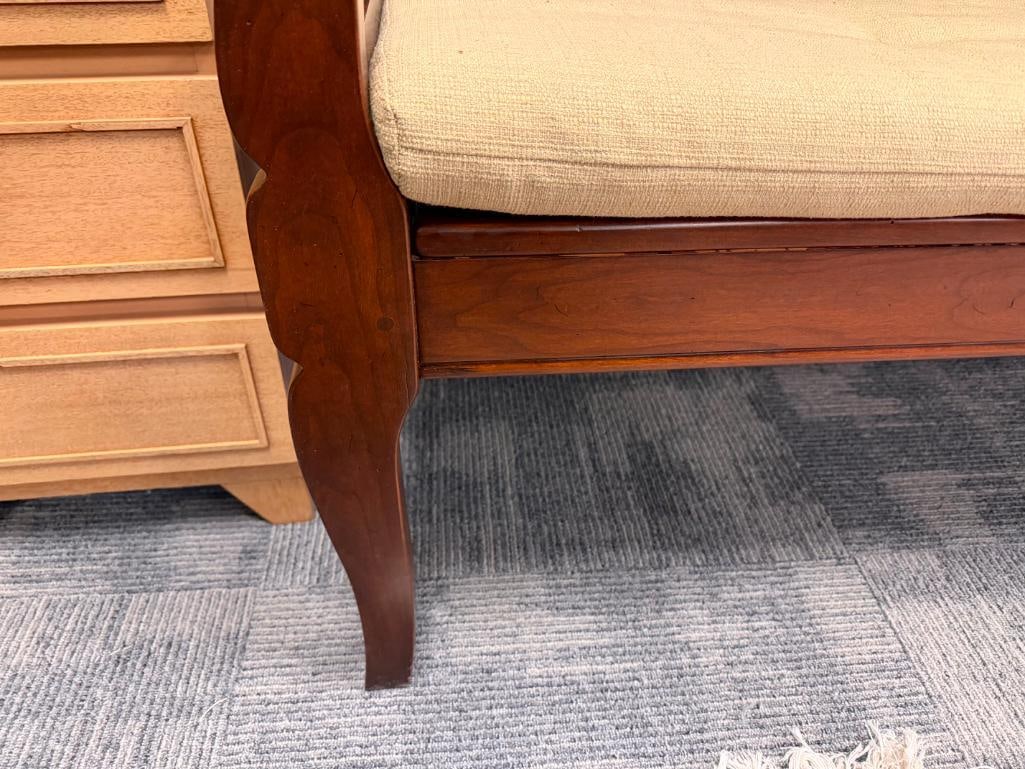 L. & J.G. STICKLEY / NICHOLS AND STONE CHAIR CO. DARK FINISHED LONG BENCH - 7